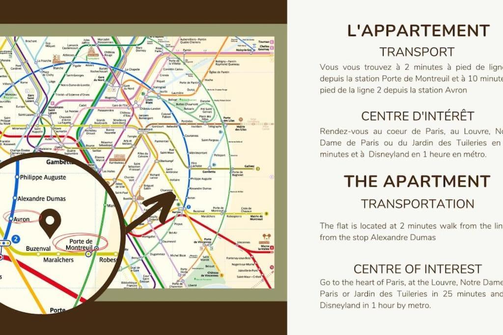 12.Appart 4Pers#1 Bedroom #Pere Lachaise #Nation Париж Екстериор снимка